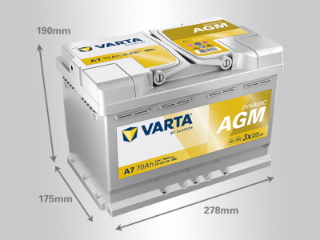 Slika 12V070D AGM SILVER Varta