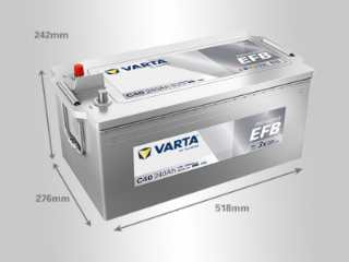 Slika 12V240L SILVER EFB Varta